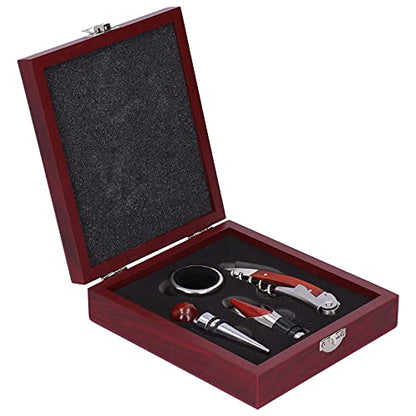 Stainless Steel Wine Opener with Corkscrew, Bottle Opener Set for Bar, Restaurant, and Gift Giving