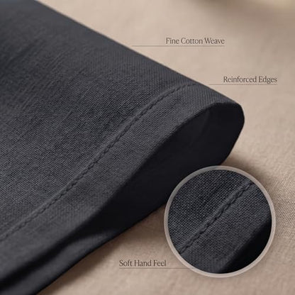 Urban Villa Cloth Napkins Cotton 20x20 (Set of 12) Black - color: 019 Black, size: 20" x 20" (Set of 12)
