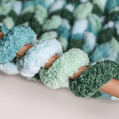 Jumbo Chunky Yarn for Hand Knitting - Super Thick Chenille Chunky Yarn for Crocheting - Extra Soft Bulky Fluffy Blanket Big Yarns 8 Jumbo Pack (27yds,8 oz Each Skein) - color: Moss Field
