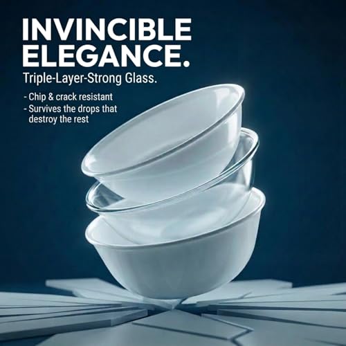 Corelle Vitrelle 28-oz Soup/Cereal Bowls Set of 6 Chip & Crack Resistant Dinnerware Bowls for Soup, Ramen, Cereal and More, Triple Layer Glass, Winter Frost White - size: 28oz Bowls
