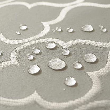 SASTYBALE Christmas Jacquard Tablecloth, Square, 52" x 52", Gray | Damask Fabric, Water Resistant, Wrinkle Free Polyester, 2-4 Seats, Kitchen Dining Tabletop Use - color: Gray Color, size: 52" x 52" (Square)