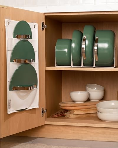 Caraway 16-Piece Deluxe Non-Stick Ceramic Cookware Set | Pots, Frying Pans, Lids and Kitchen Storage, PFAS and PFOA Free, Oven Safe Pan Set and Compatible with All Stovetops, Navy - size: 16pc Set