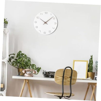 VALICLUD Minimalist Wooden Wall Clock Decorative Artistic Hanging Clock for Living Bedroom Office Home Decor with Fine Craftsmanship and Lightweight Design