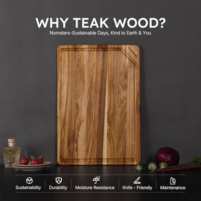 20inch Extra Large Teak Wood Cutting Board for Kitchen 20inch