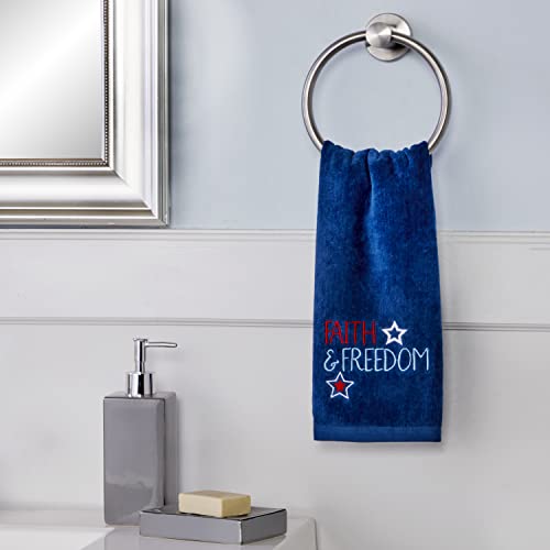 SKL Home Patriotic 4th of July Faith & Freedom Americana Hand Towel (2-Pack) - color: Faith & Freedom