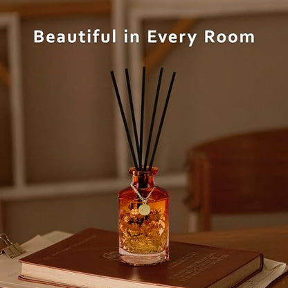 Reed Diffuser Set,Sunshine Lavender Luxury Scented Diffuser with Sticks Long Lasting Home Fragrance for Bathroom Shelf Decor 6.09 fl oz (180ml)