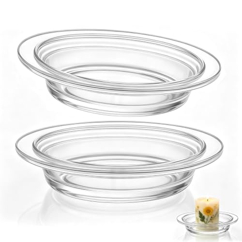 Didiseaon Transparent Glass Wax Melt Warmer Dish 4.52In Replacement Tray for Fragrance Lamp and Candle Warmer Smooth Surface Accessory for Home Fragrance Use | Heat-resistant 4.5" clear glass dish for wax melts & oils. Leakproof, easy clean, fits most sta