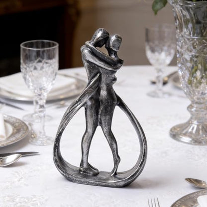 Modern Abstract Couple Statue, Kissing Lovers Sculpture Figurine for Home Decor Living Room Bedroom Bookshelf Office, Gift for Wedding Anniversaries, Love Decor Ornament for Valentines - Style C - style: Style C