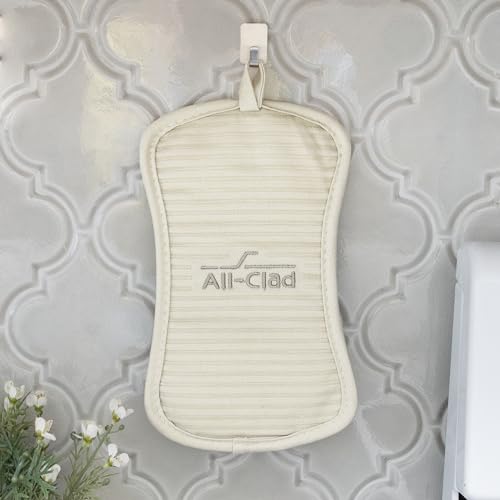 All-Clad Premium Pot Holder & Hot Pad: Heat Resistant to 500 Degrees - 100% Cotton, 10"x6.25" Hot Pad for Kitchen and Barbeque, (2-Pack), Almond - color: Almond, size: 2 Pack