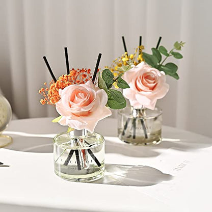 COCODOR Rose Flower Reed Diffuser/April Breeze/6.7oz(200ml)/1 Pack/Reed Diffuser, Reed Diffuser Set, Oil Diffuser & Reed Diffuser Sticks, Home Decor & Office Decor, Fragrance and Gifts - size: Rose/6.7Ounce/1Pack