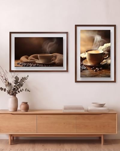 DLQuarts 18x24 Floating Picture Frame for 16x20/13x19/12x18/11x14 Photos, 2-Pack Solid Wood Double Plexiglass Wall Art Frames, Any Size Photo up to 18x24 Display, Black Walnut - color: Black Walnut, size: 18x24