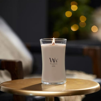 WoodWick Large Hourglass Fireside Candle, Premium Soy Blend Wax, Crackles as it burns, Perfect for Gifting, 21oz - color: Fireside, size: 21.5oz
