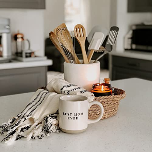 Sweet Water Decor Best Mom Ever Stoneware Coffee Mugs - 14Oz Cute Coffee Mugs for Hot and Cold Drinks - Dishwasher and Microwave Safe - Mothers Day Gift - Ideal for Tea & Espresso - style: Best Mom Ever