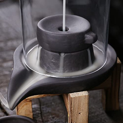 Purple Sand Backflow Aromatherapy Furnace Creative Time to Run The Windproof Cover Backflow Incense Burner for Office Home Decoration