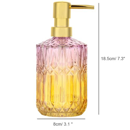 YunNasi Soap Dispenser with Pump Refillable | Liquid Hand Soap Dish Soap Dispensers for Bathroom Counter, Kitchen Sink, PurpleOrange - color: Purpleorange