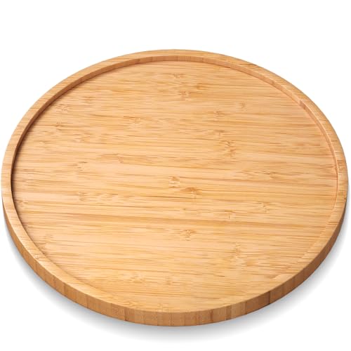 VERTORGAN Bamboo Serving Tray,9.8 Inch Trays,Home Decor(Natural) | Coffee Table Tray,Living Room Decor,Bar Serving Platter,Party Tray,Charcuterie Board,Cheese Platter, Decorative Wood Tray - color: Natural-9.8in