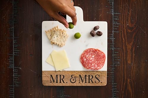 Mud Pie Small Mr And Mrs Marble Board; 9 1/2" x 7 3/4"