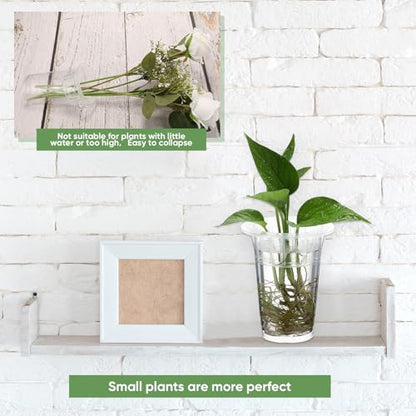 35 Pcs Plastic Plant Propagation Station Desktop Terrariums Plant Tabletop Vase with Hydroponic Baskets for Indoor Home Office Desktop Decor (4.25'',4.57'',5.47'') - size: 4.25'', 4.57'', 5.47''