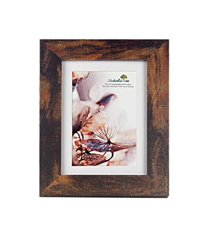 brown 5x7 Picture Frame set of 3,Display 5x7 without Mat or 4x6 with Mat - color: Brown, size: 5x7 inches