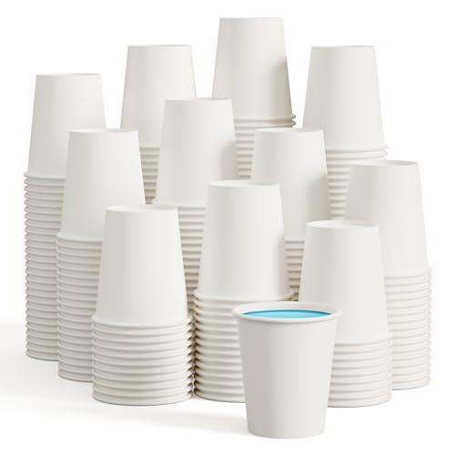 LITOPAK 480 Pack 5 oz Disposable Paper Coffee Cups, White Hot Espresso Cups for Party, Picnic, and Travel - color: White-5oz