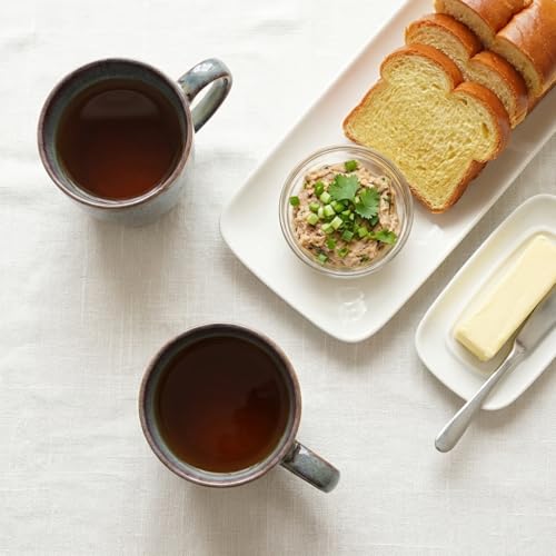 Bosmarlin Ceramic Coffee Mug Set of 4, 17 Oz, Coffee Cups, Microwave Safe, Unique Reactive Glaze (Dark Violet) - color: Dark Violet