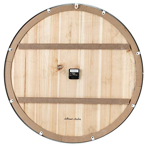 36" Coastal Wall Clock - Metal & Solid Wood Noiseless Weathered Beach Blue Wall Clock - color: Coastal Blue, size: 36-inch
