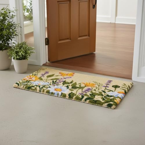 Calloway Mills Butterfly Garden Doormat (18" x 30" x 1.50") - color: Butterfly Garden, size: 1'6" x 2'6" (Rectangular)