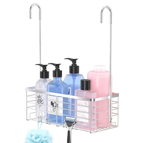 Hanging Shower Caddy, Over the Door Organizer Rack, Stainless Steel Rustproof Shower Shelves, Large Storage Shelf for Inside Shower