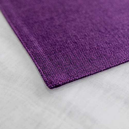 Home Brilliant Cloth Placemats Set of 4 Heat Resistant Dining Table Place Mats for Kitchen Table, 13 x 19 inches, Purple - color: Purple, size: Placemats 13" x 19", Set of 4