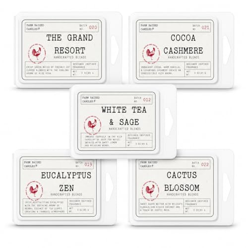 Resort Spa Soy Wax Melts, 5 Pack, 16 oz | 5 hotel & spa inspired scents • 16 oz total • 30 cubes • USA-grown soy wax