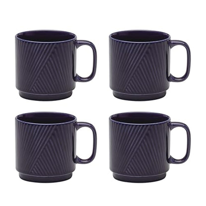 Lenox 898176 Modulus Mugs, Set Of 4, Nightshade - color: Nightshade, style: Mugs, Set of 4