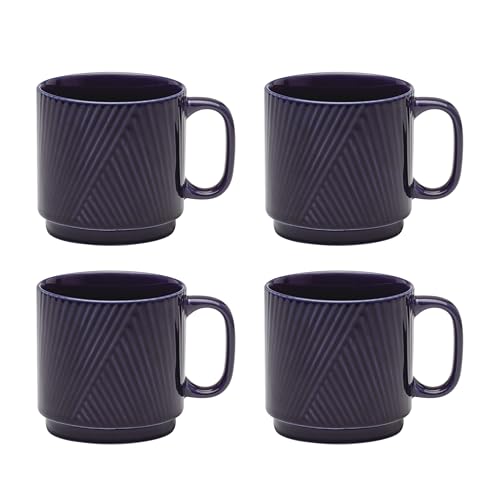 Lenox 898176 Modulus Mugs, Set Of 4, Nightshade - color: Nightshade, style: Mugs, Set of 4