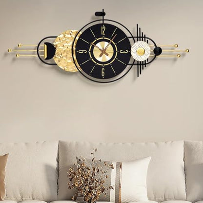 47x19 Inch Modern Large Wall Clock Battery Powered for Living Room | Quartz Movement, Easy-Read Analog Dial, Sleek Accent for Bedroom, Entryway, Kitchen, Office, and Housewarming Gifts - color: M - 47x19 in