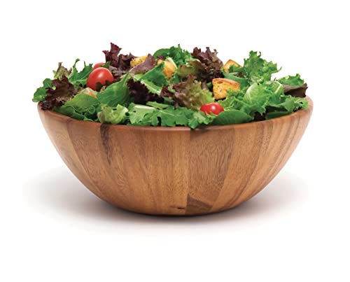 Lipper International Acacia Round Flair Bowl - size: Large