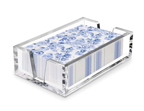 Acrylic Guest Towel Holder Tray for Bathroom Countertop, Clear | Guest Bathroom, Powder Room & Vanity Use - color: B - Acrylic Napkin Holder for Bathroom, size: Guest Towel Holder