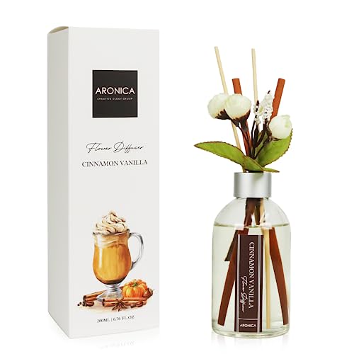 Cinnamon Scent Diffuser Kitchen, Office Decorations Cinnamon Vanilla Scent Flower Reed Diffuser, Christmas Room Stick Scent, Work Cubicle Scent, Korean Kitchen Window Decor, Air Freshener - color: Cinnamon Vanilla