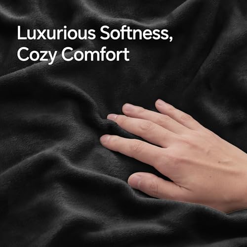BEDELITE Flannel King Size Pillow Cases Set of 2, Black, 20x36 Inches | Super Cozy Fuzzy Velvet Pillow Shams with Zipper Closure, Soft Fleece Pillowcases for Bedroom, Sofa, Couch, All-Season Use - color: Black, size: 36" x 20" (Pack of 2)