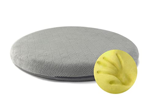 Sigmat Memory Foam Seat Cushion Anti-Slip Round Chair Pad 18 in Grey | Memory Foam Anti-slip Round Chair Cushion, Soft Machine Washable Cushion for Office, Dining Chairs & Car Seats - color: Grey, size: 18 Inch