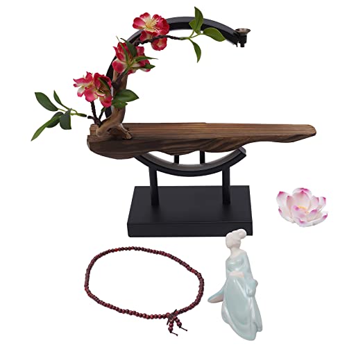Backflow Incense Holder with LED Light, Countertop Incense Burner Holder Chinese Retro Ceramic Backflow Incense Burner for Relaxing or Home Decor (Style 3) - size: Style 3