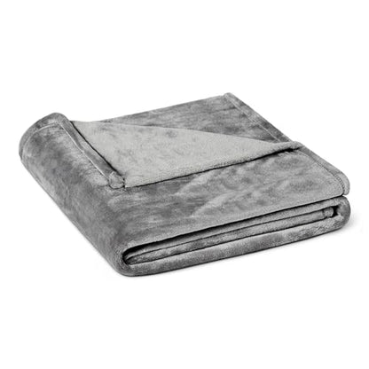 Amazon Basics Soft Fleece Throw Blanket, Ultra-Soft Flannel Fleece, Warm Cozy for Couch Sofa Bedroom, Fade-Resistant, 50 x 60 Inches, Gray - color: Dark Grey, size: 50 x 60 inches