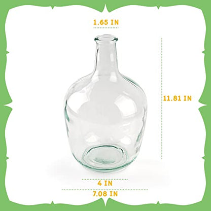 Bfttlity Clear Glass Vase for Centerpieces Table Home Room Decor, M | 12" Tall Clear Vase for Branches, Floor Flowers Vase - size: Medium-Clear