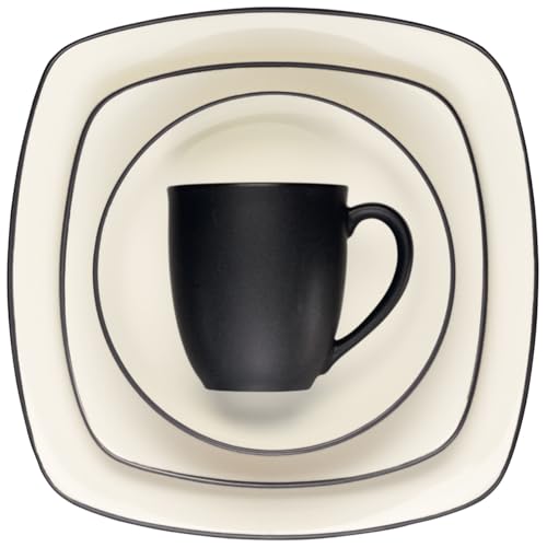Noritake Colorwave Graphite 4-Piece Square Place Setting, Service for 1 - color: Graphite