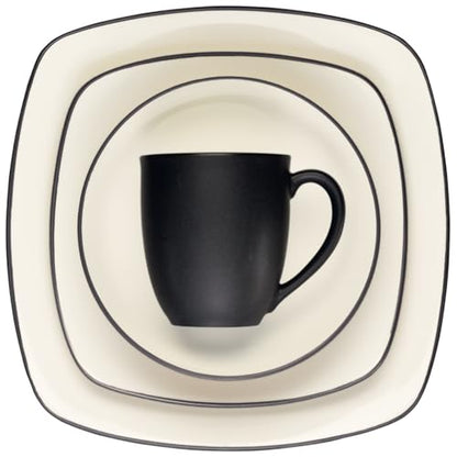 Noritake Colorwave Graphite 4-Piece Square Place Setting, Service for 1 - color: Graphite