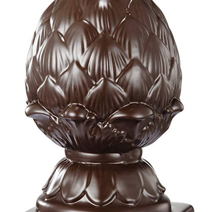 Benjara Ceramic Artichoke Bookends on Square Base, Brown