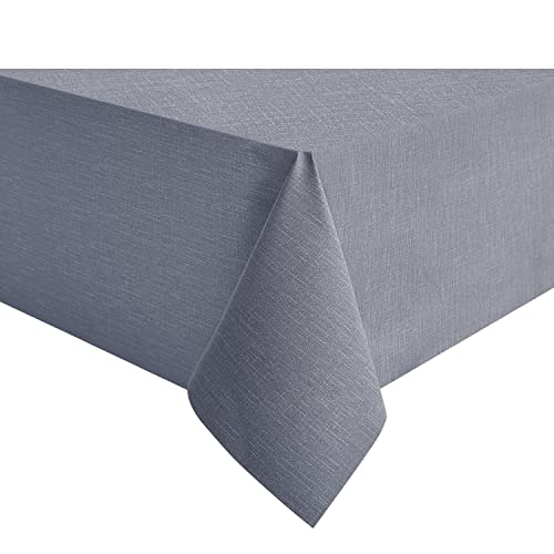 NLMUVW Square Vinyl Tablecloth 100% Waterproof Oil Proof Spill Proof PVC Table Cloth Wipe Clean Table Cover for Kitchen Dining Picnic, Dark Grey, 48 x 48 inch - color: Dark Grey, size: 48" x 48" (Square)