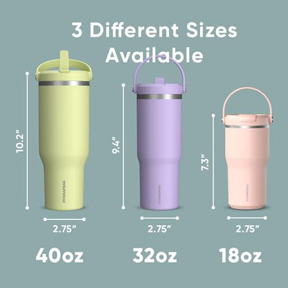 Hydrapeak Nomad 32oz Stainless Steel Insulated Travel Tumbler with Handle & Straw Lid, Leakproof, Cupholder Friendly, Back to School, College Dorm, Gym & Everyday Hydration, Cold 24 Hours (Alpine) - color: Alpine