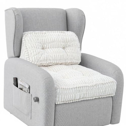 idee-home Recliner Cushions with Lumbar Support Pillow Set for Elderly | 20x20x5 Inch Recliner Seat Cushion Tufted, Large Square Seat Cushion Non-Slip Reduce Hip & Lumbar Pain - color: Beige Seat&lumbar