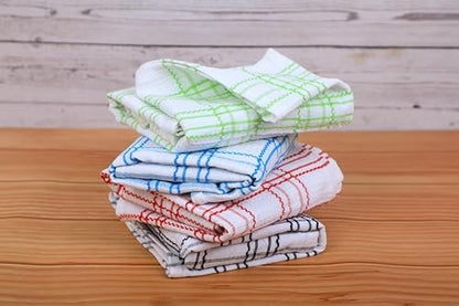 HOMEFRONT Kitchen Towels, 17.5'×27', Premium Cotton Blend Dish Towels Set of 4 - color: White Based Multicolor Striped, size: 17.5'x27'