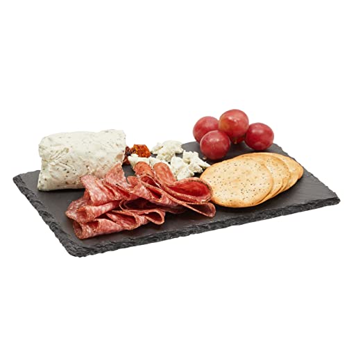 Juvale Mini Charcuterie Boards - 6-Pack, 6 x 8.75 in, Black Slate - Slate Charcuterie Boards & Cheese Platter for Sushi & Appetizers