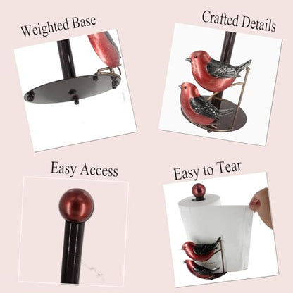 Red Paper Towel Holder Decorative Paper Towel Holder Red Kitchen Decor Winter Paper Towel Holders Countertop Cardinal Decor for Christmas Valentine Mother Day